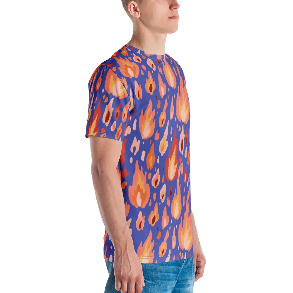 Kindled Bloom on Men's Crew Neck T-Shirt — Right