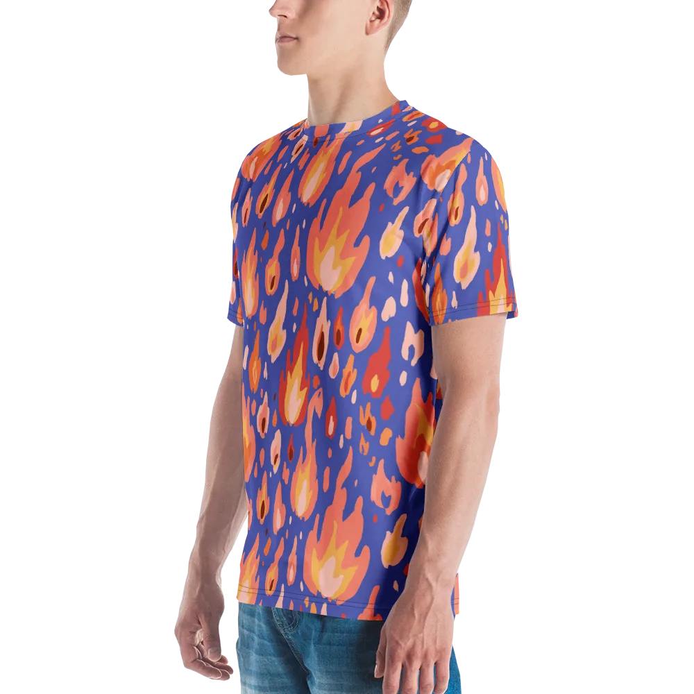 Kindled Bloom on Men's Crew Neck T-Shirt — Left