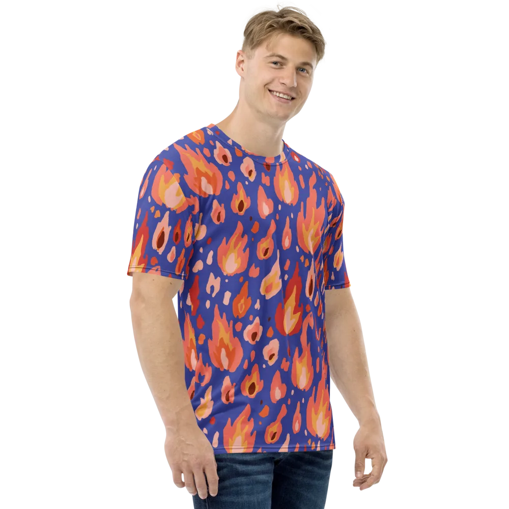 Kindled Bloom on Men's Crew Neck T-Shirt — Right