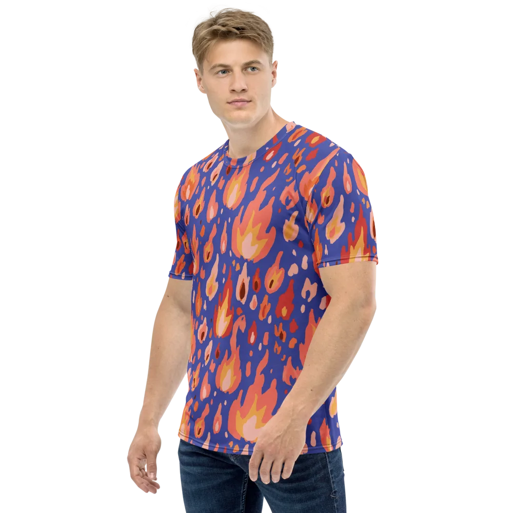 Kindled Bloom on Men's Crew Neck T-Shirt — Left