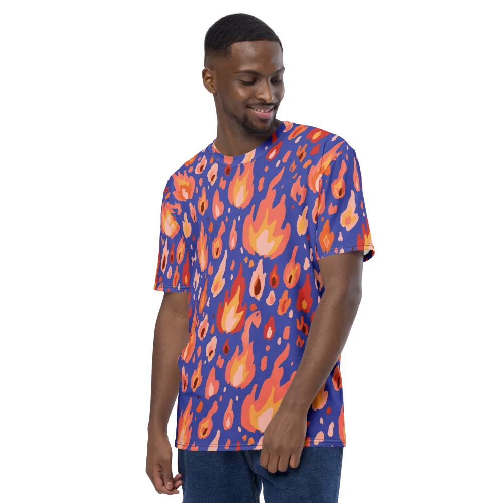 Kindled Bloom on Men's Crew Neck T-Shirt — Left