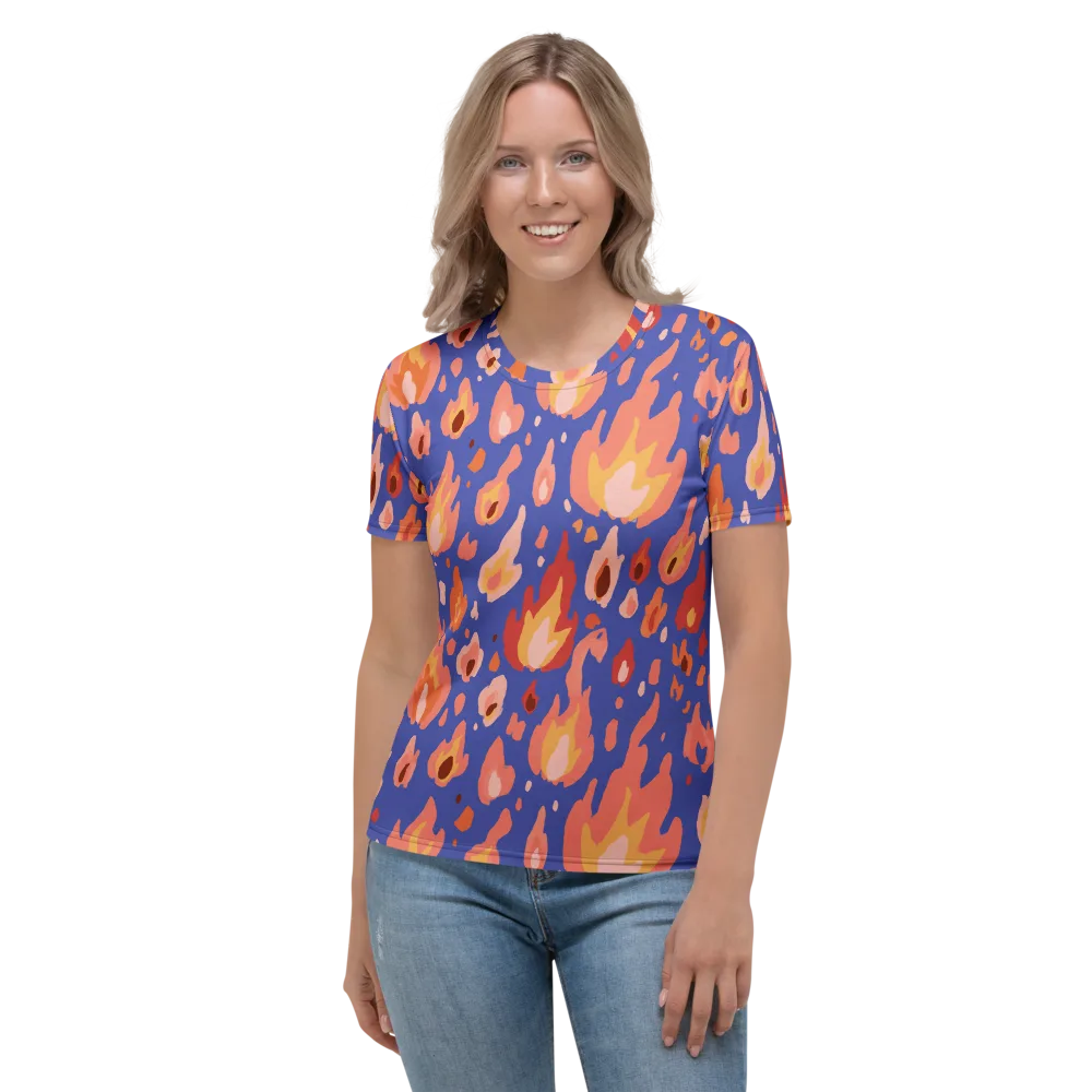 Kindled Bloom on Women's Crew Neck T-Shirt — Front