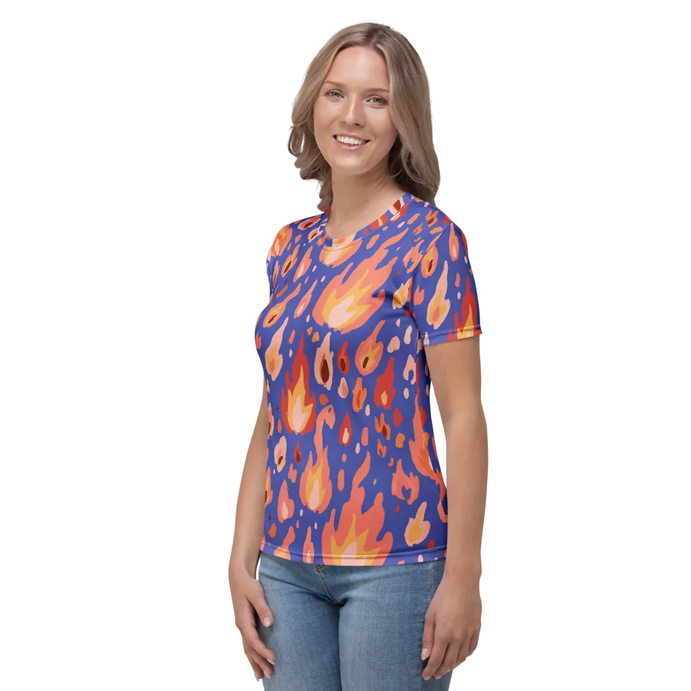 Kindled Bloom on Women's Crew Neck T-Shirt — Left