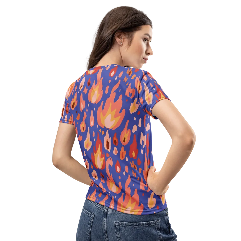 Kindled Bloom on Women's Crew Neck T-Shirt — Back