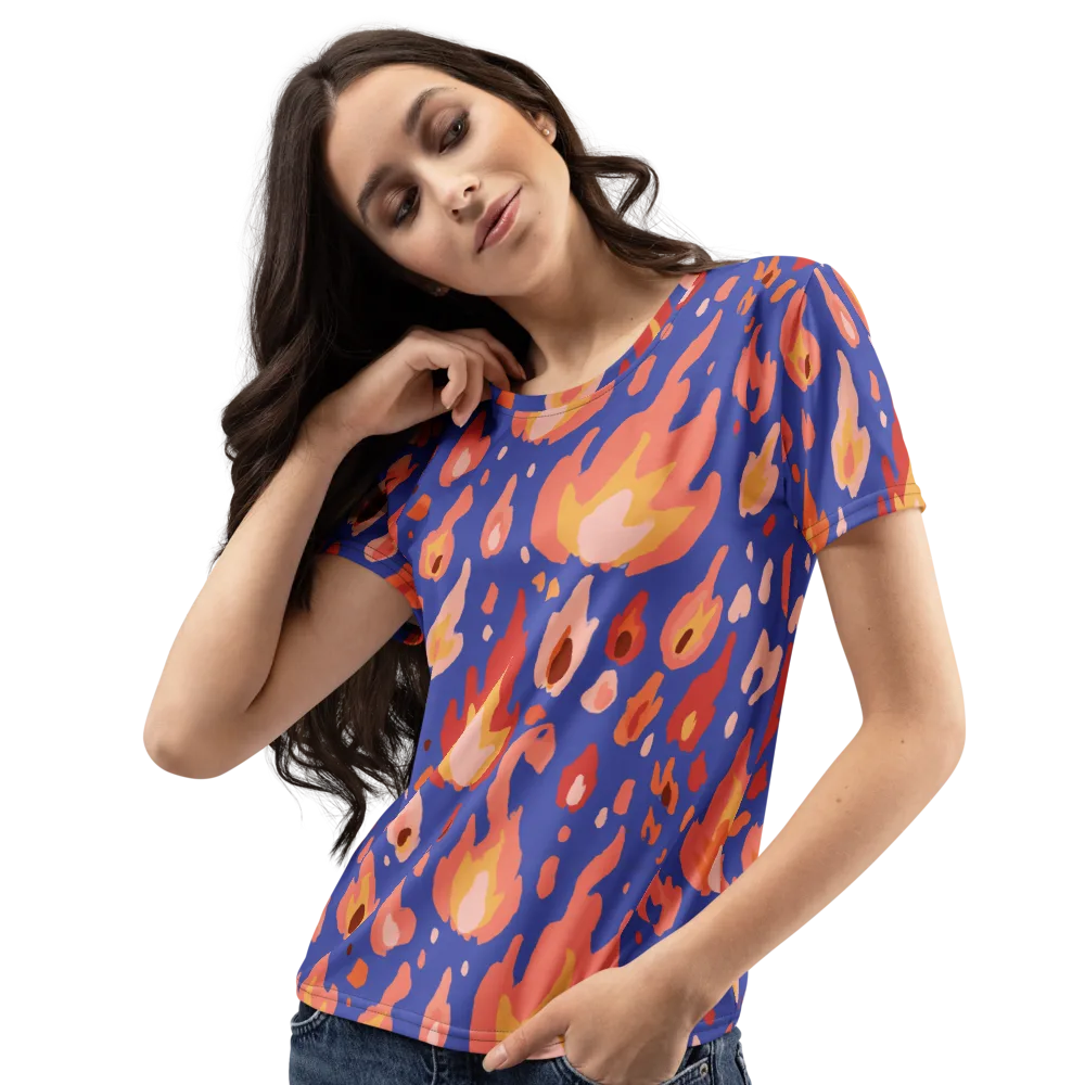 Kindled Bloom on Women's Crew Neck T-Shirt — Left Front