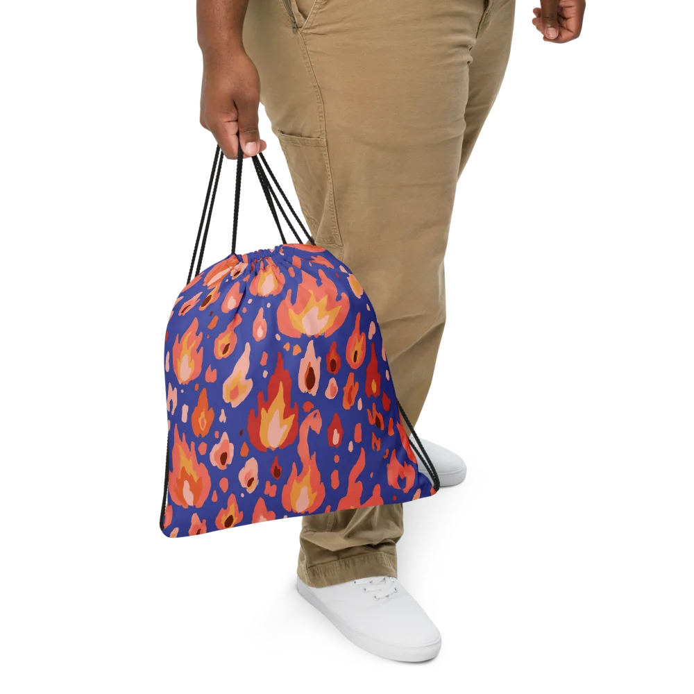 Kindled Bloom on Drawstring Bag — Front