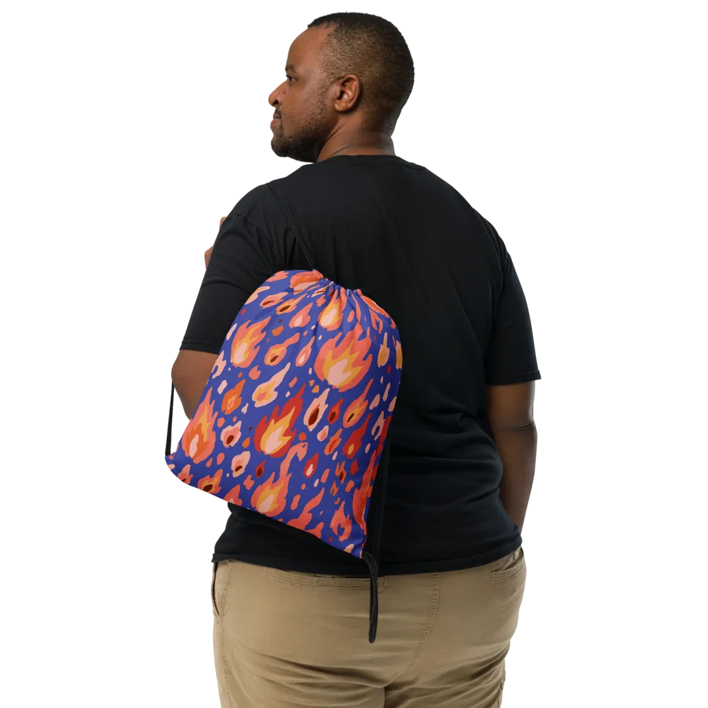 Kindled Bloom on Drawstring Bag — Front