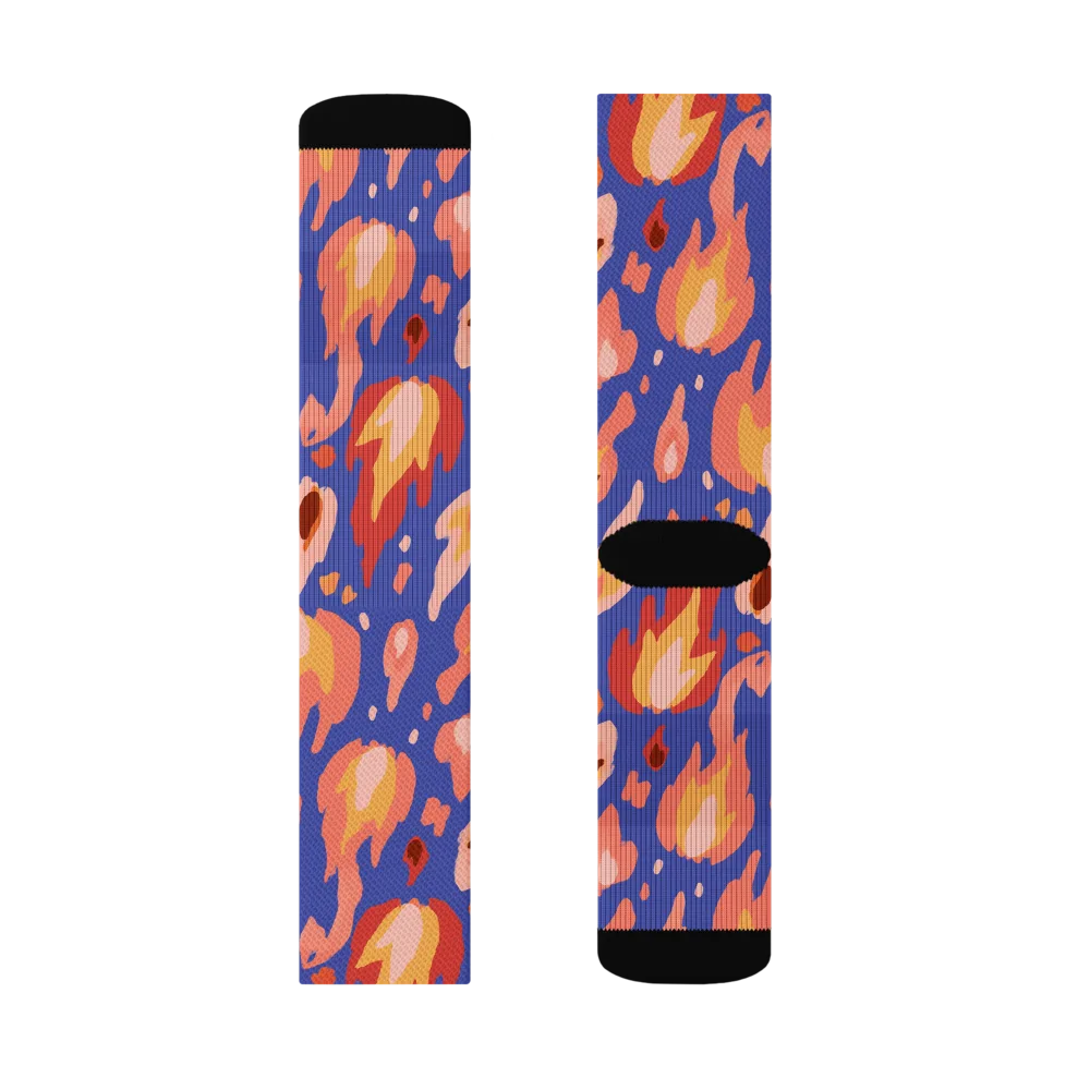 Kindled Bloom on Socks — Left Sock