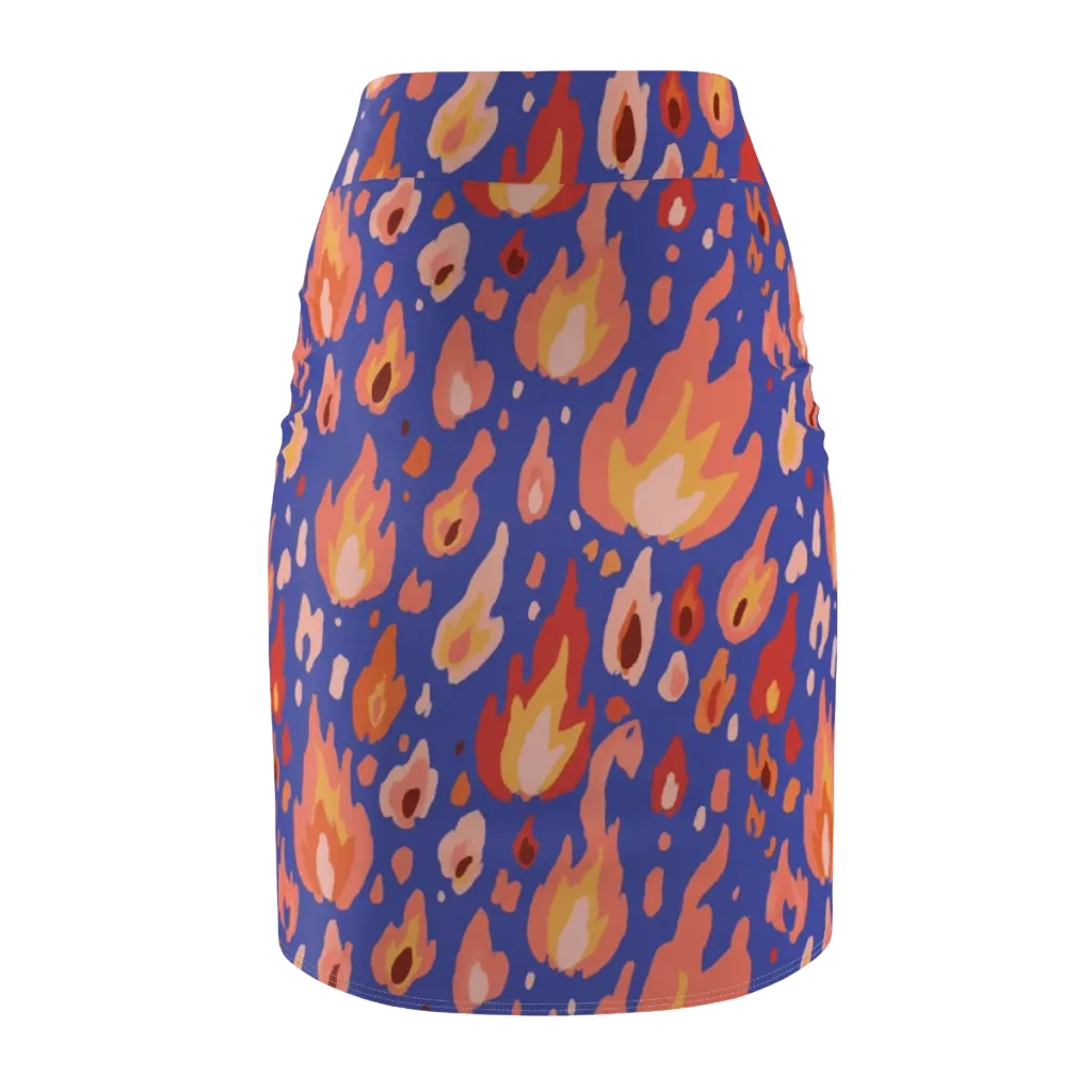Kindled Bloom on Pencil Skirt — Back
