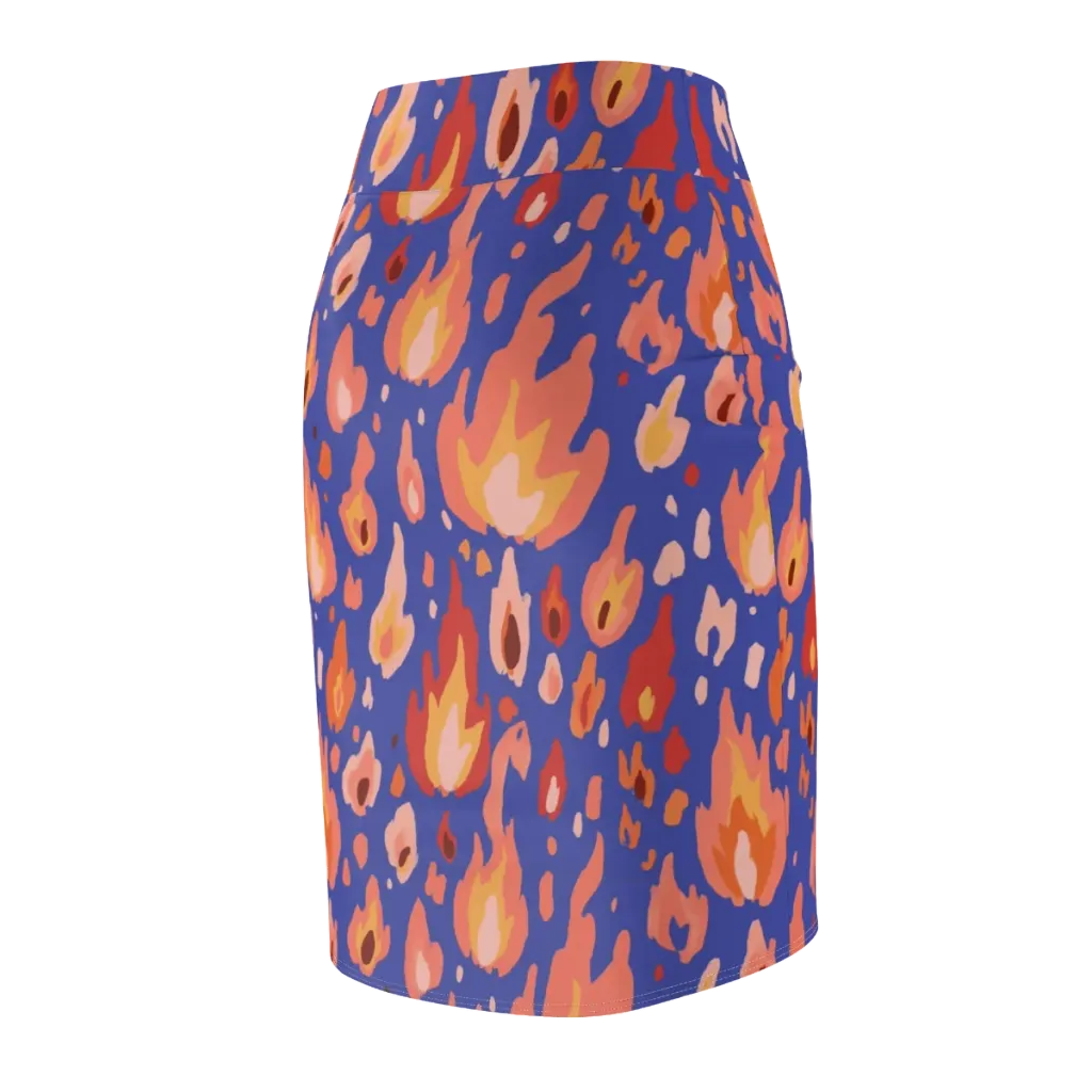 Kindled Bloom on Pencil Skirt — Back Side