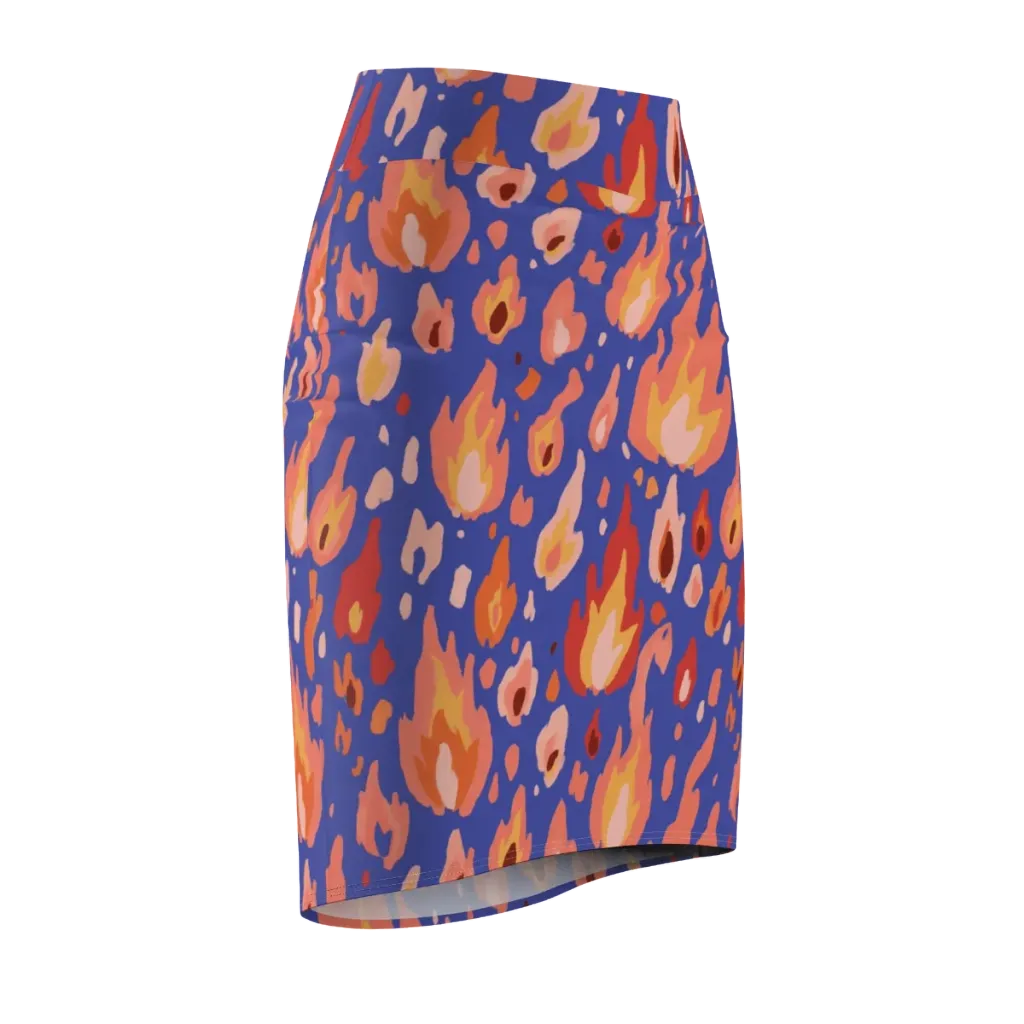 Kindled Bloom on Pencil Skirt — Front Side
