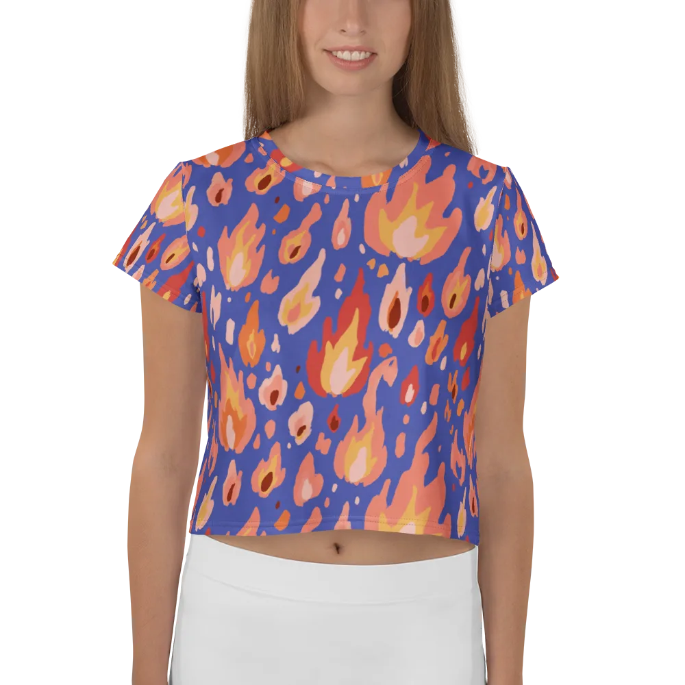 Kindled Bloom on Crop Tee — Front