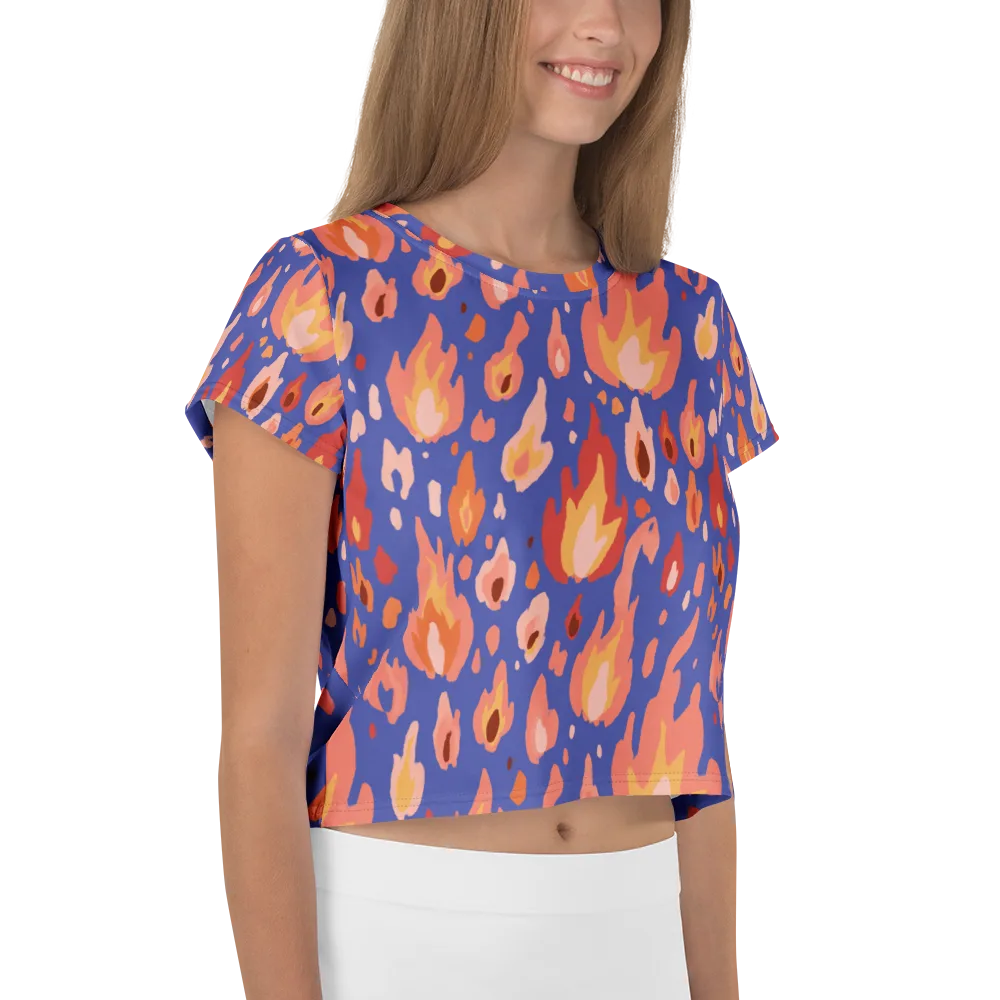Kindled Bloom on Crop Tee — Right
