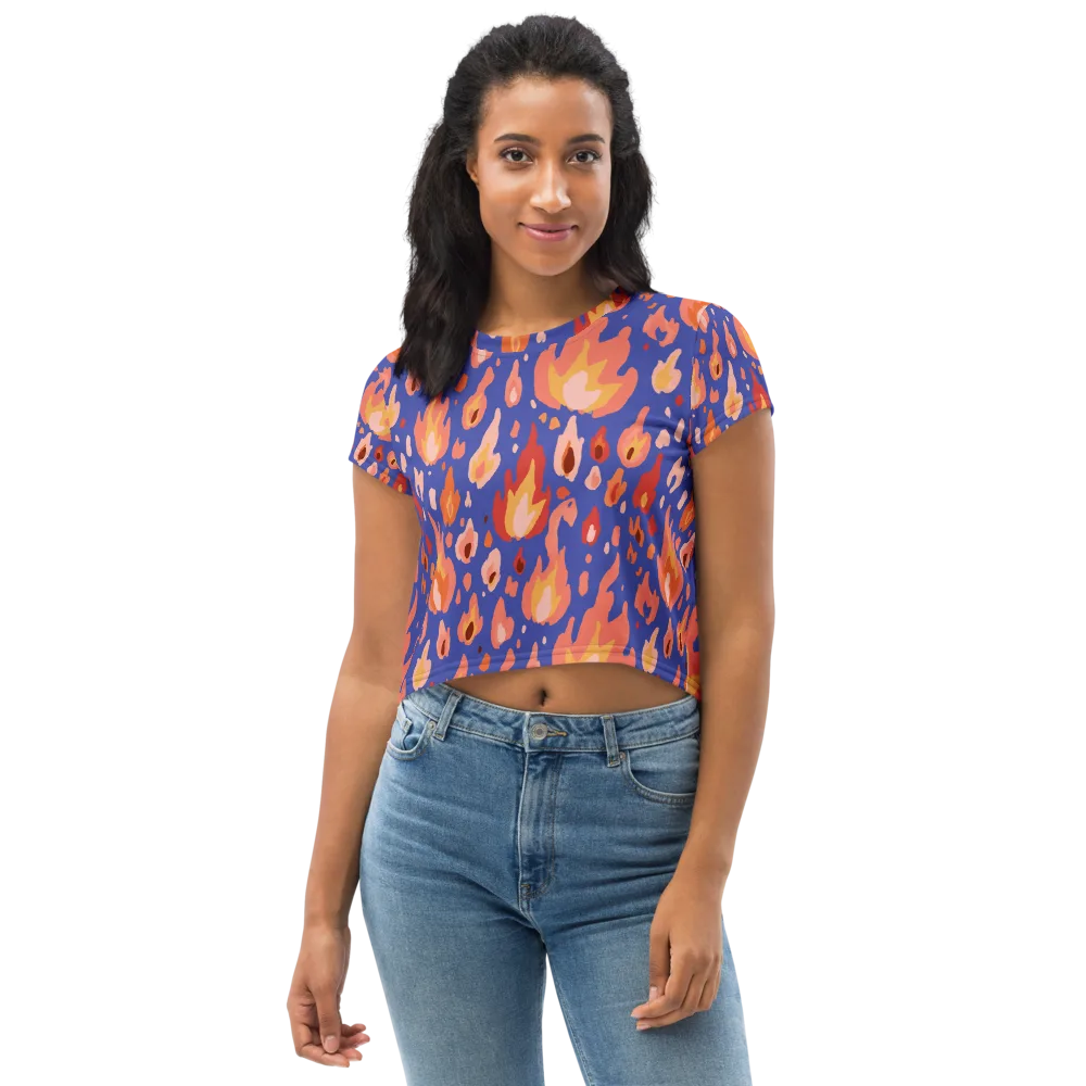 Kindled Bloom on Crop Tee — Front