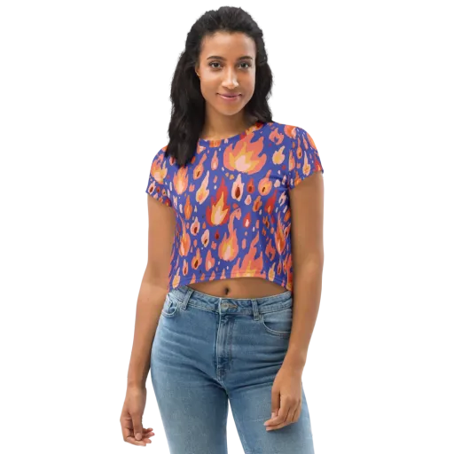 Kindled Bloom on a Crop Tee