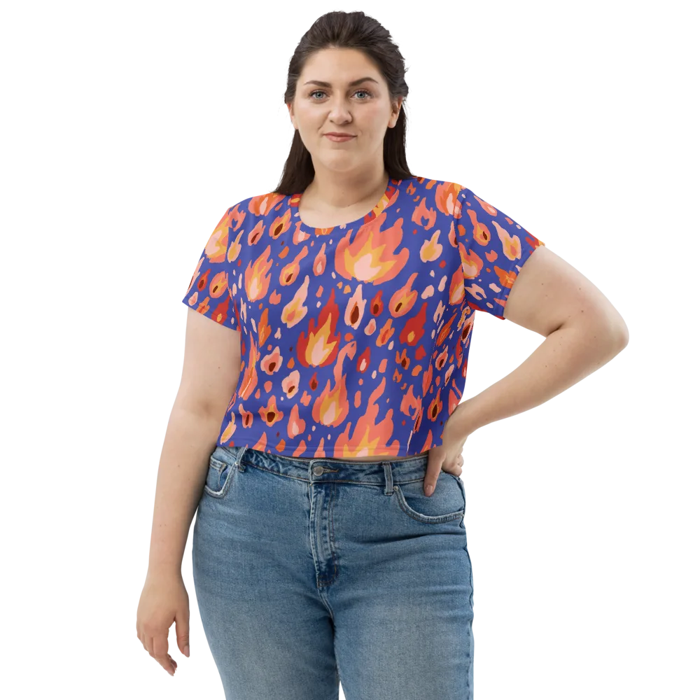 Kindled Bloom on Crop Tee — Front