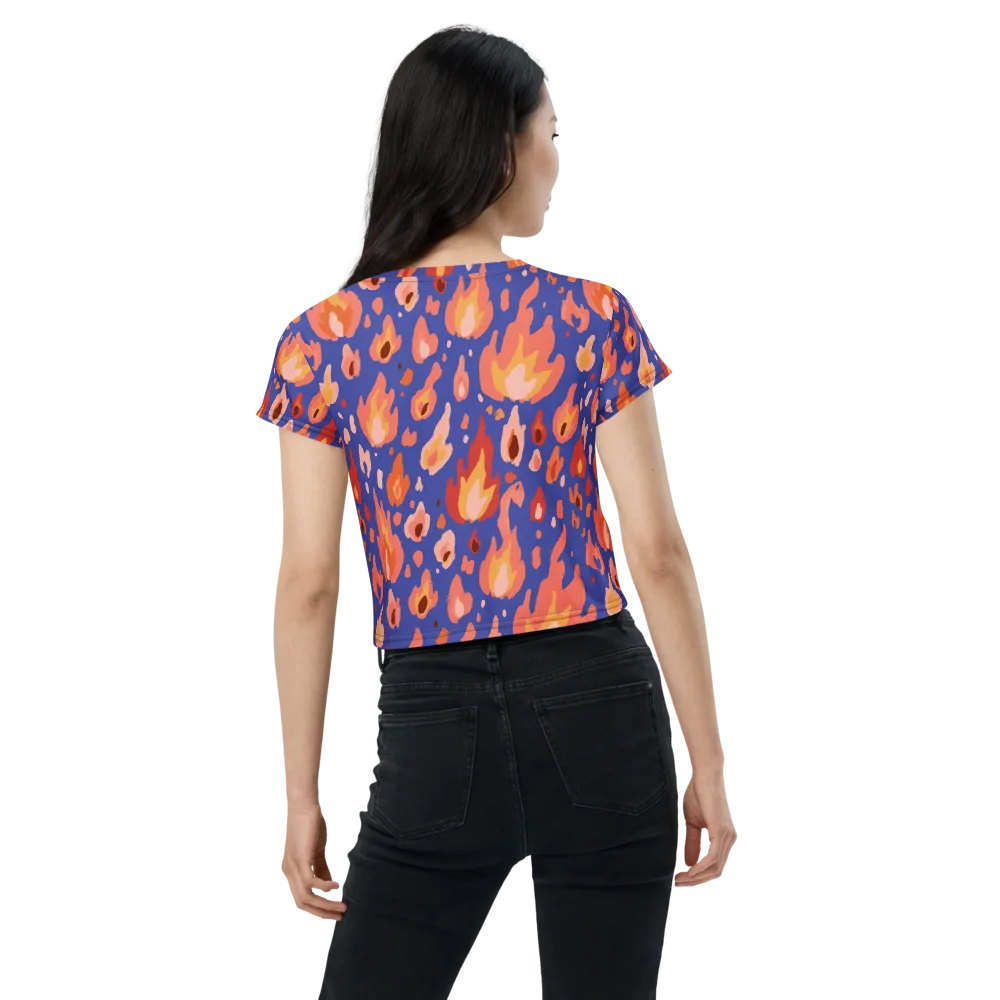 Kindled Bloom on Crop Tee — Back