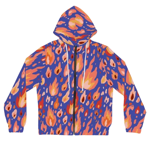 Kindled Bloom on a Women's Full-Zip Hoodie