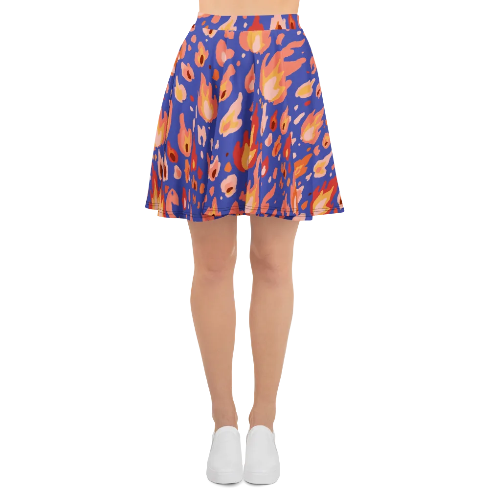 Kindled Bloom on Skater Skirt — Front