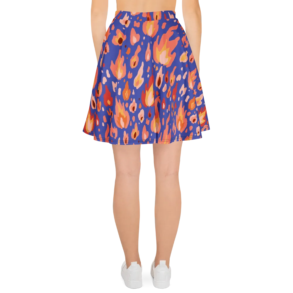 Kindled Bloom on Skater Skirt — Back