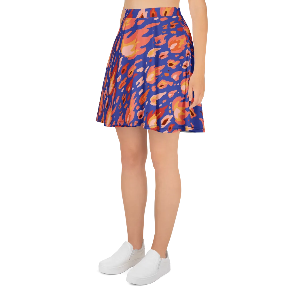 Kindled Bloom on Skater Skirt — Left
