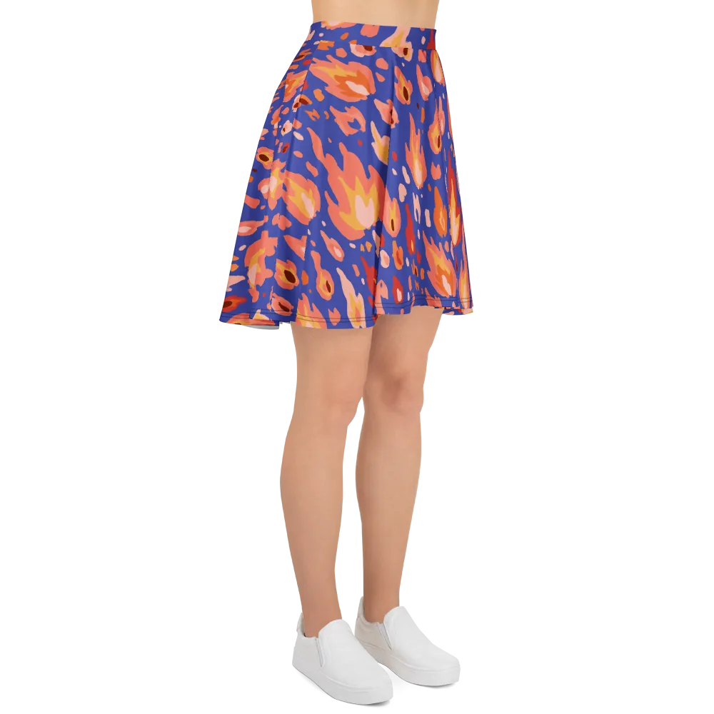 Kindled Bloom on Skater Skirt — Right