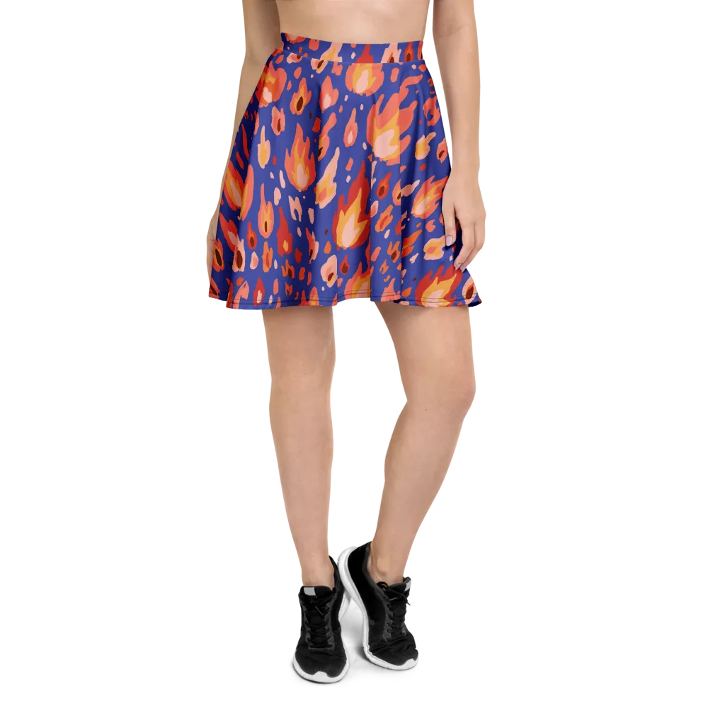 Kindled Bloom on Skater Skirt — Front