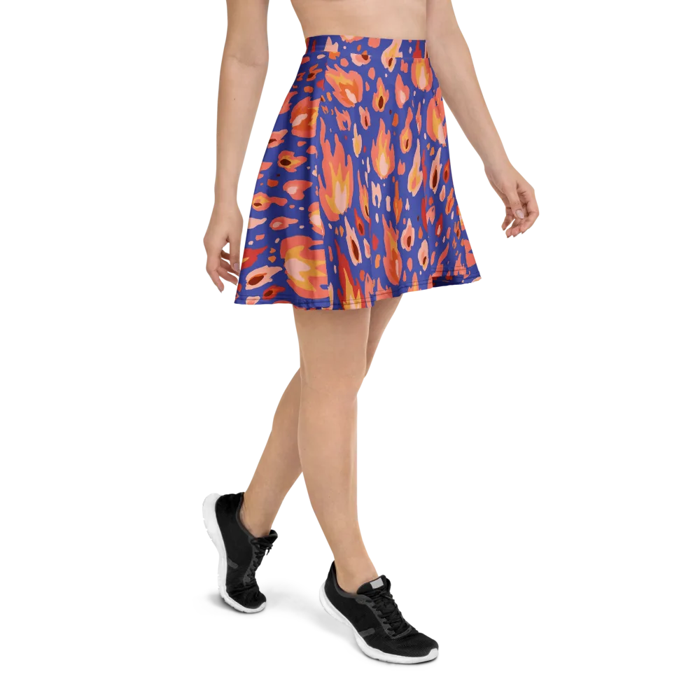 Kindled Bloom on Skater Skirt — Right