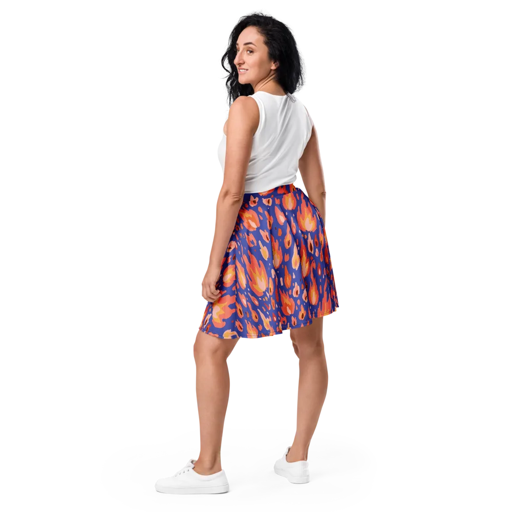 Kindled Bloom on Skater Skirt — Back