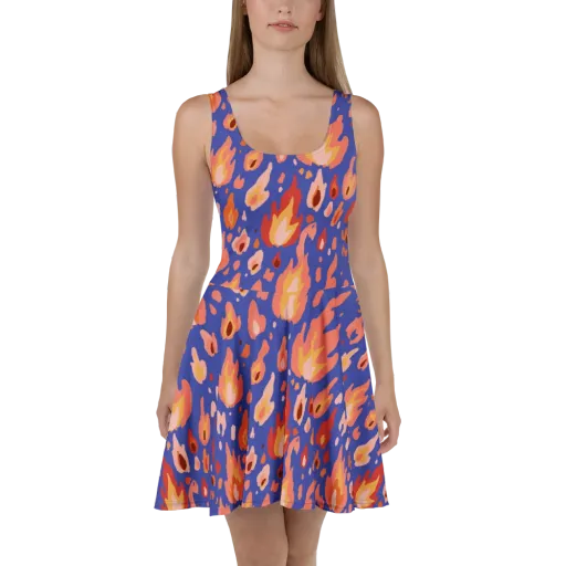 Kindled Bloom on a Skater Dress