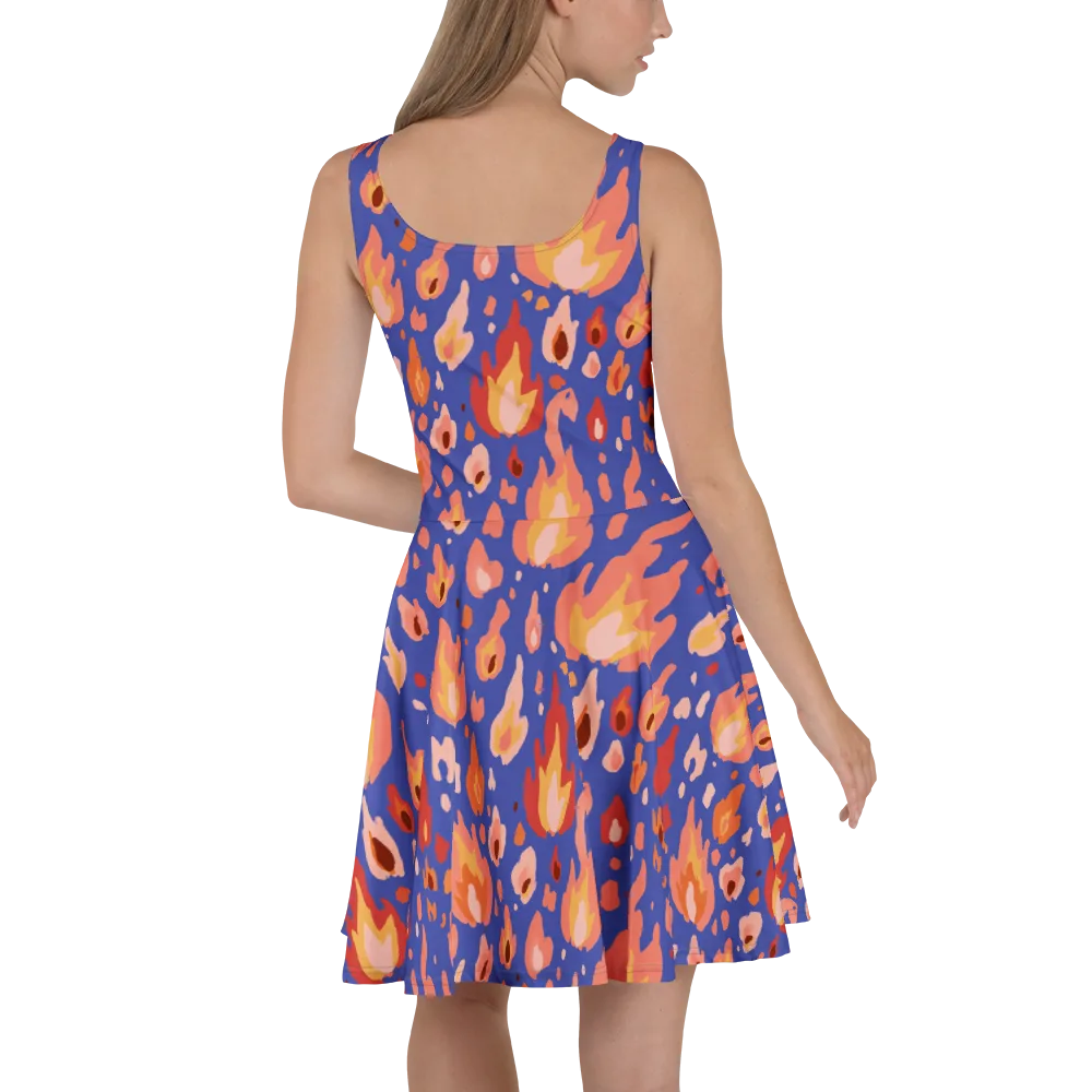 Kindled Bloom on Skater Dress — Back