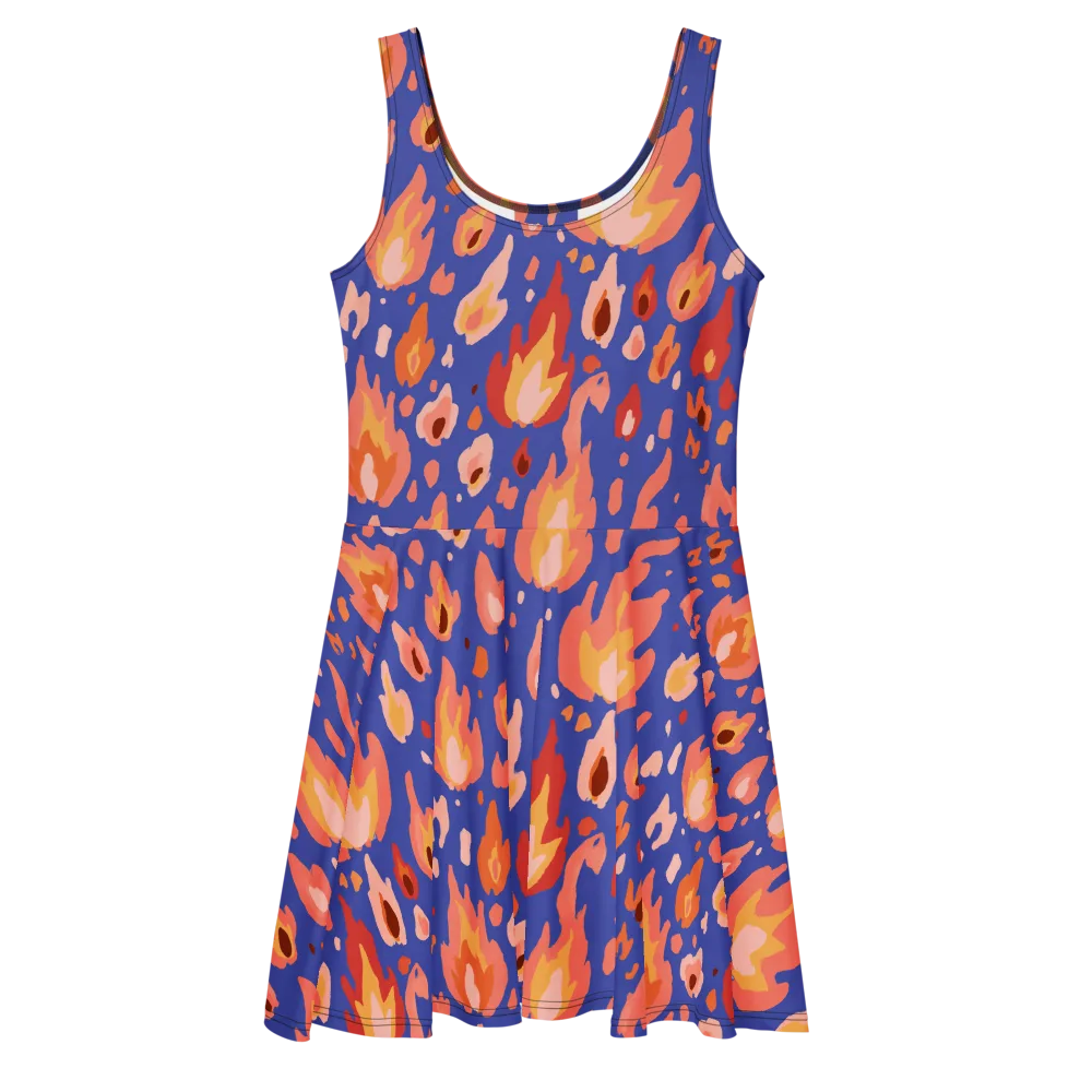 Kindled Bloom on Skater Dress — Front