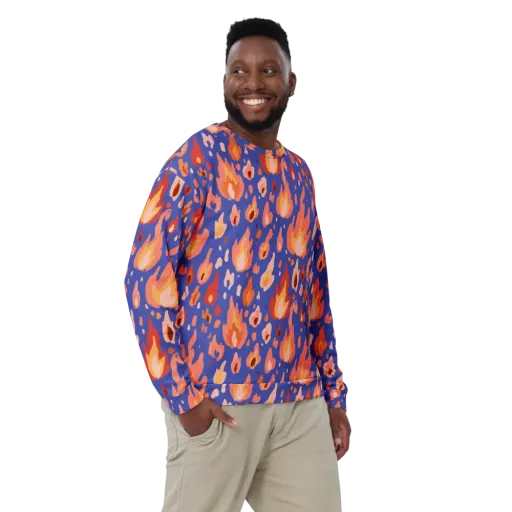 Kindled Bloom on a Sweatshirt