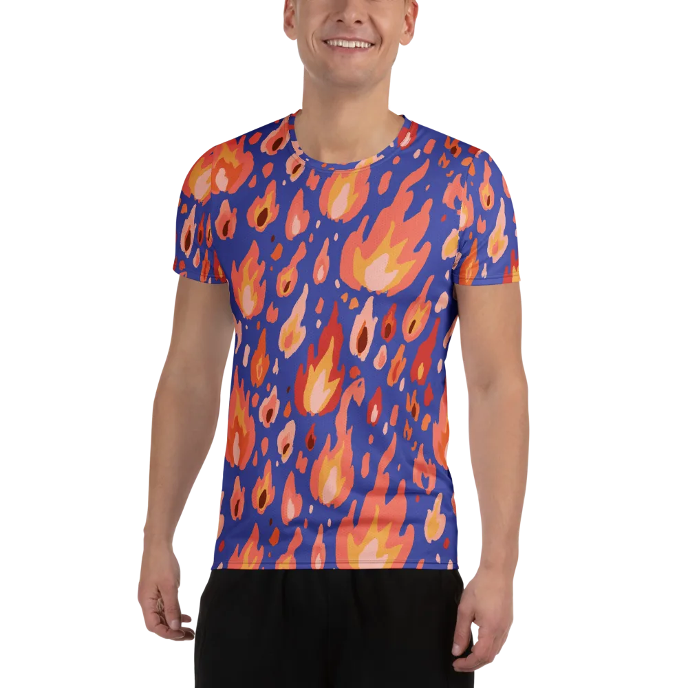Kindled Bloom on Men's Athletic T-Shirt — Front