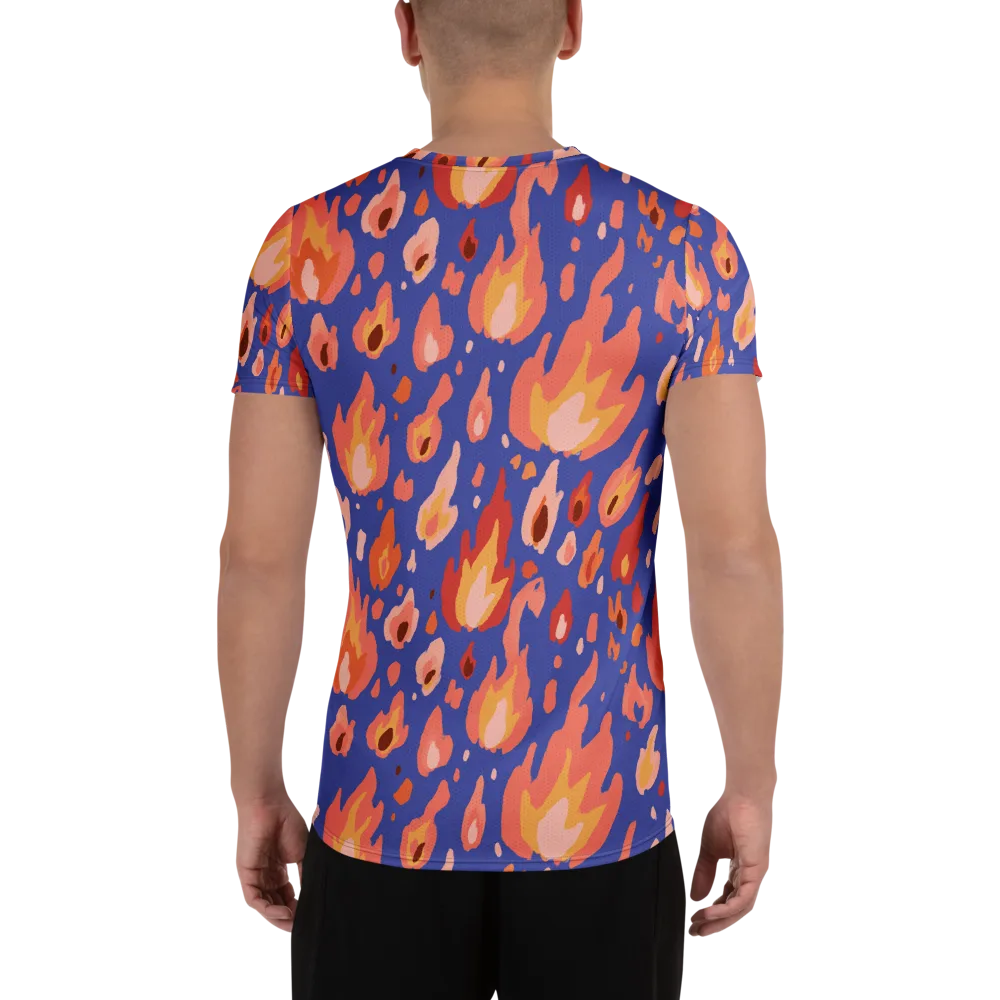 Kindled Bloom on Men's Athletic T-Shirt — Back