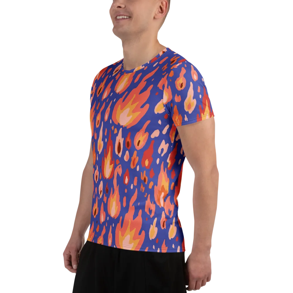Kindled Bloom on Men's Athletic T-Shirt — Left
