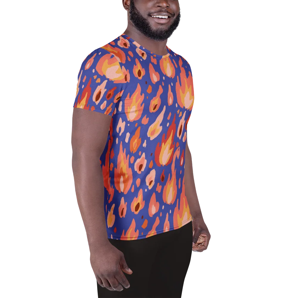 Kindled Bloom on Men's Athletic T-Shirt — Right