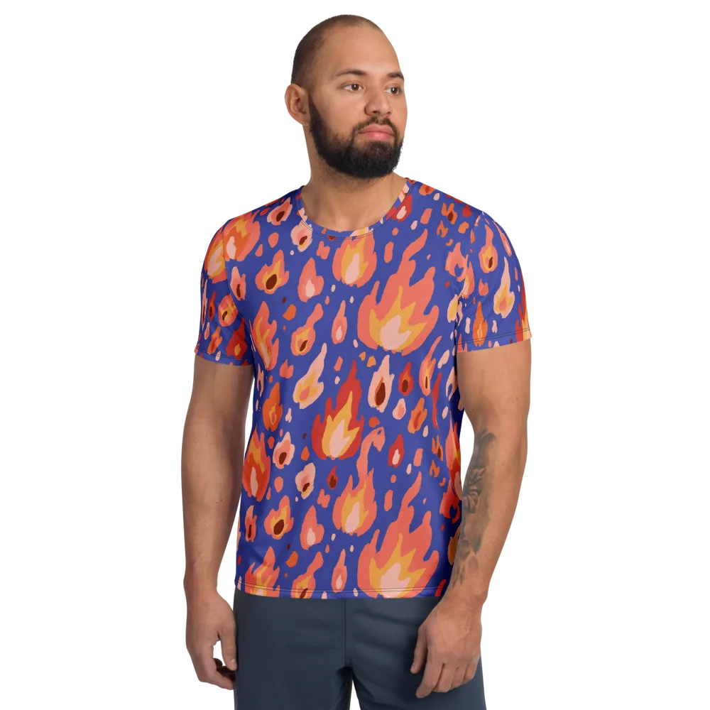 Kindled Bloom on Men's Athletic T-Shirt — Front