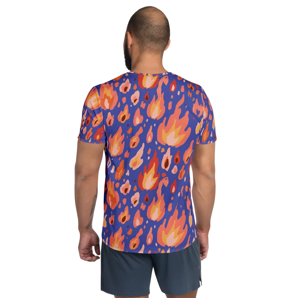 Kindled Bloom on Men's Athletic T-Shirt — Back