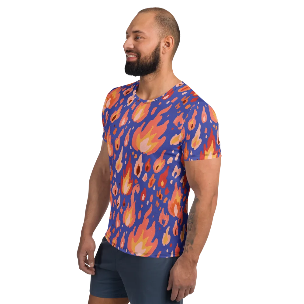 Kindled Bloom on Men's Athletic T-Shirt — Left