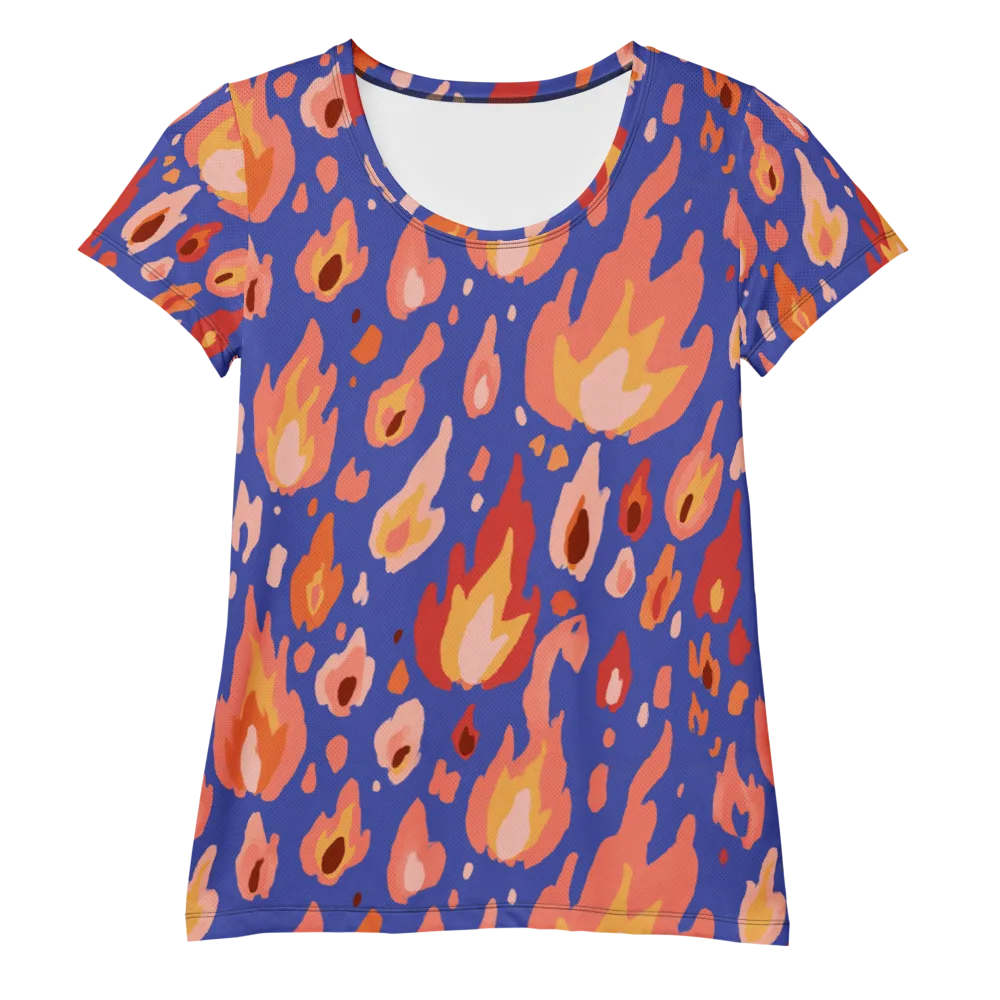 Kindled Bloom on Women's Athletic T-Shirt — Front