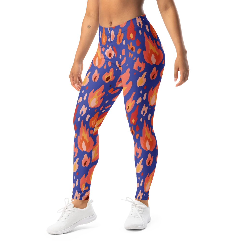 Kindled Bloom on Leggings — Left Front
