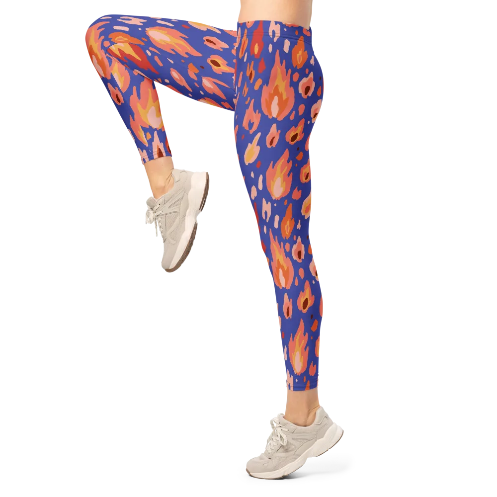 Kindled Bloom on Leggings — Left