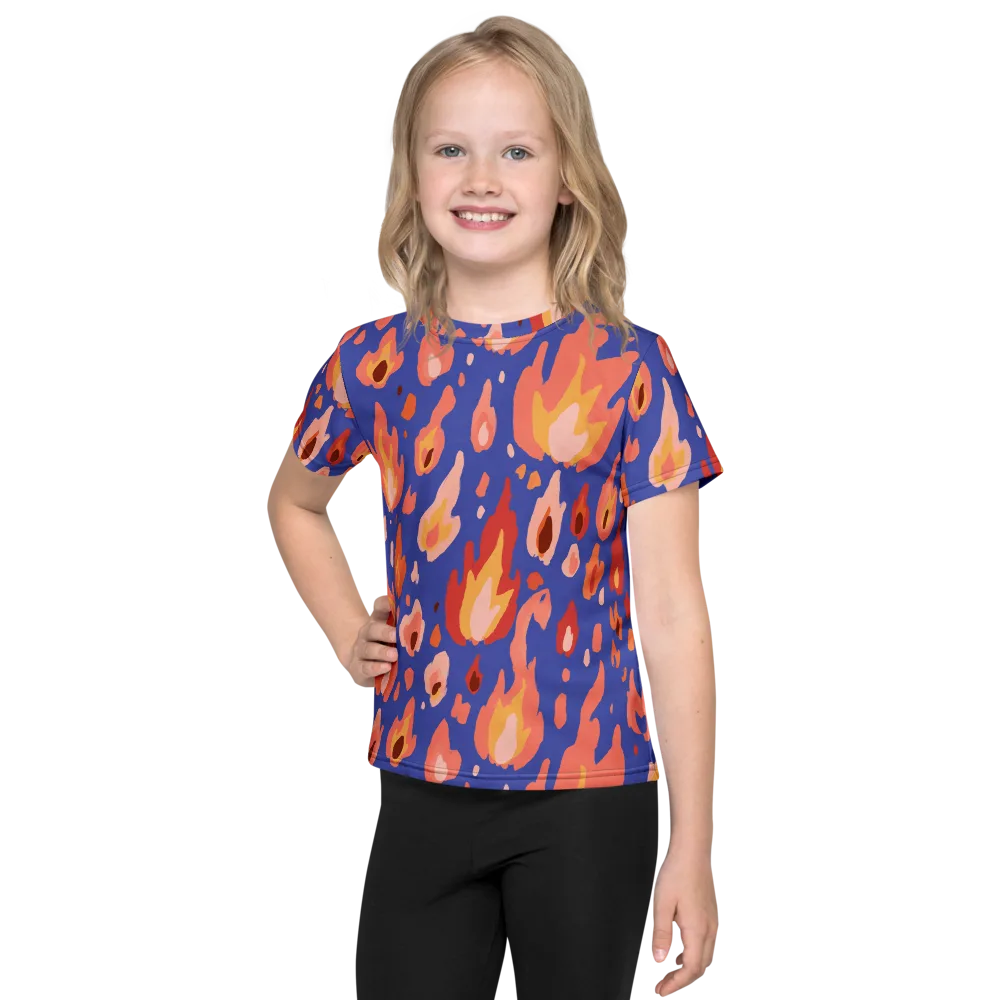 Kindled Bloom on Kids Crew Neck T-Shirt — Front