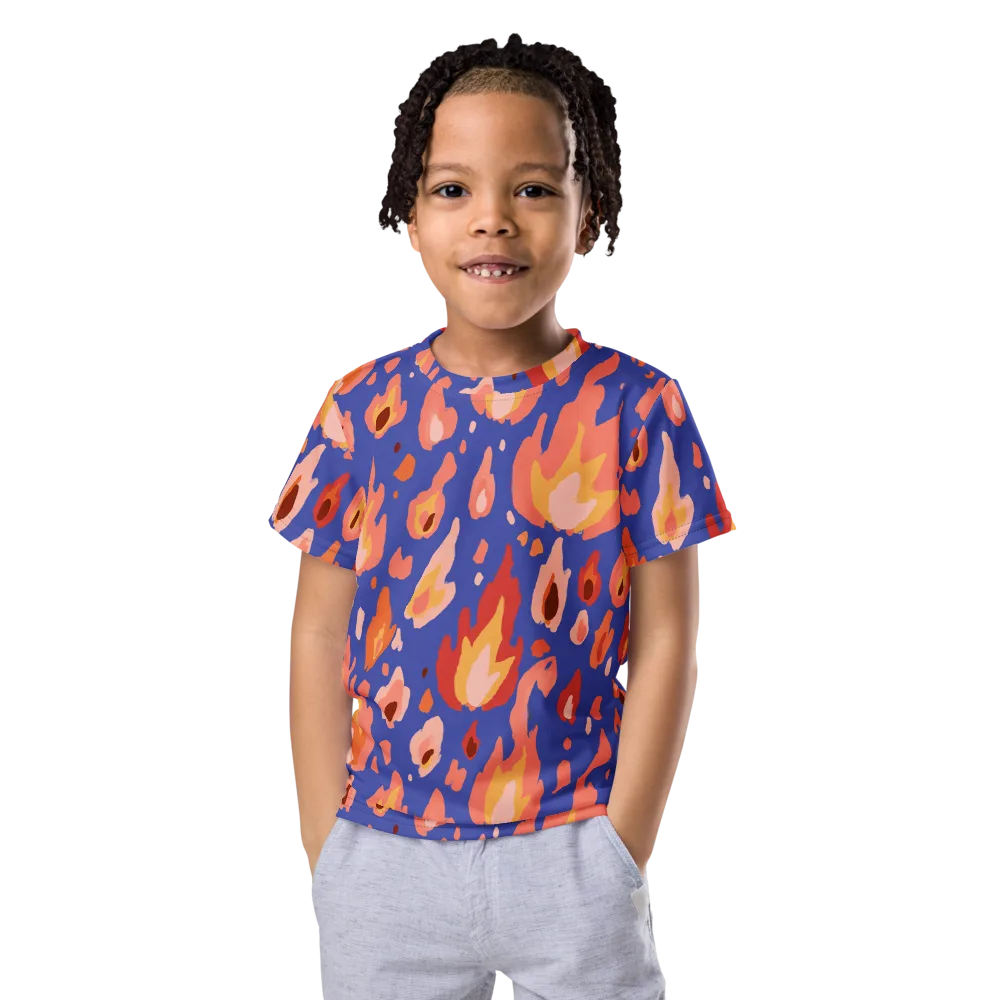 Kindled Bloom on Kids Crew Neck T-Shirt — Front