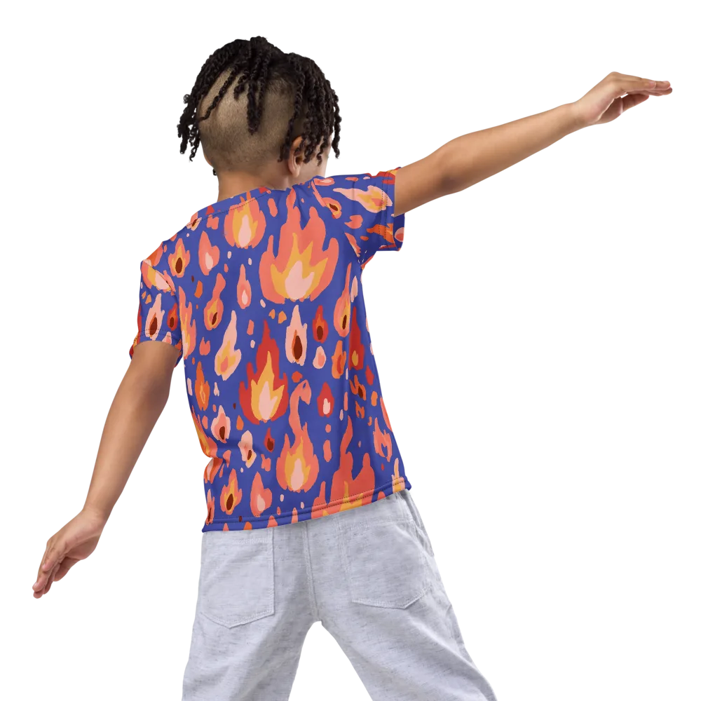Kindled Bloom on Kids Crew Neck T-Shirt — Back