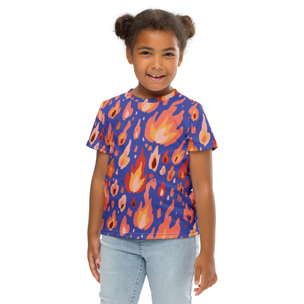 Kindled Bloom on Kids Crew Neck T-Shirt — Front