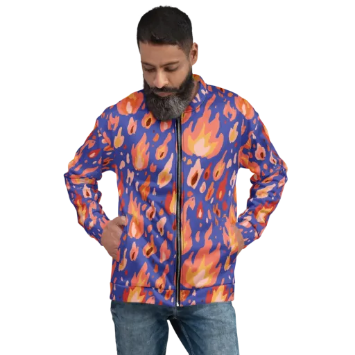Kindled Bloom on a Bomber Jacket