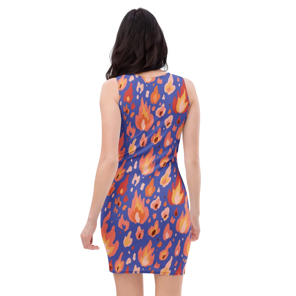 Kindled Bloom on Bodycon Dress — Back