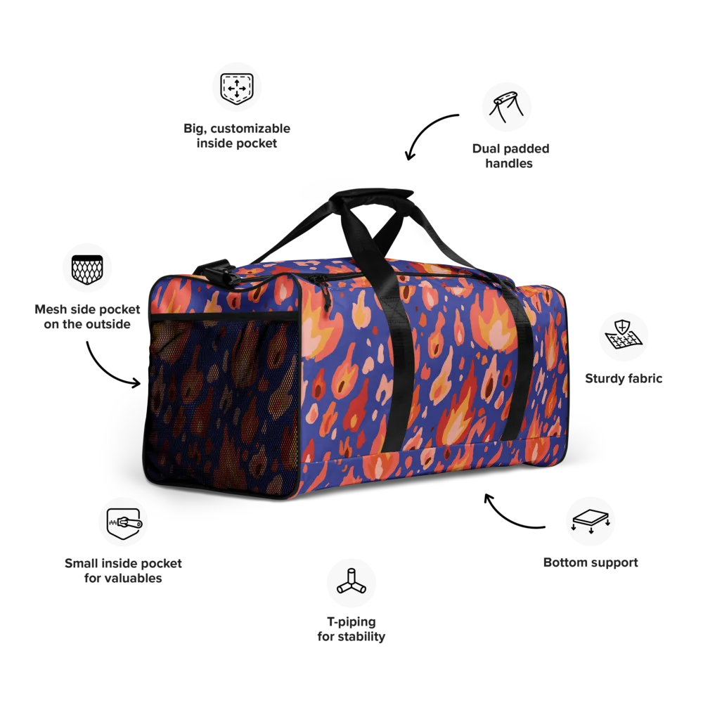 Kindled Bloom on Duffle Bag — Right Front